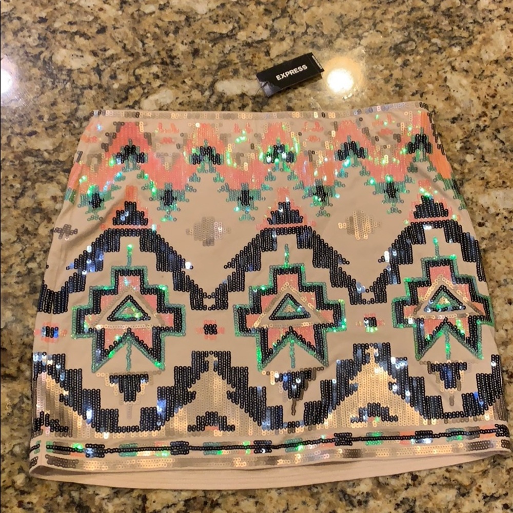 Sequin mini skirt